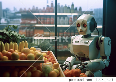 Robot in the store.  102622081