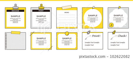 具有簡單品味的各種設計備忘錄 102622082
