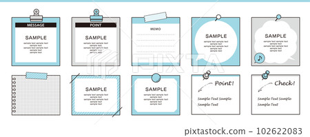 具有簡單品味的各種設計備忘錄 102622083
