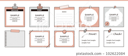 具有簡單品味的各種設計備忘錄 102622084