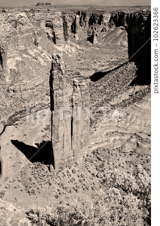 Spider Rock Canyon De Chelly in Autumn Infrared Spider Rock Canyon De Chelly in Autumn Infrared 102623366