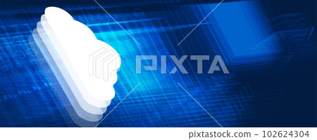 Cloud technology. Integrated digital web concept background 102624304