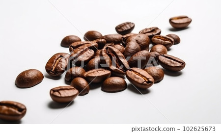 Coffee Beans Isolated on White Background. Ai Generated 102625673