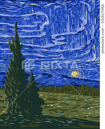 Northern Lights in Wapusk National Park in Manitoba Canada WPA Poster Art 102625966