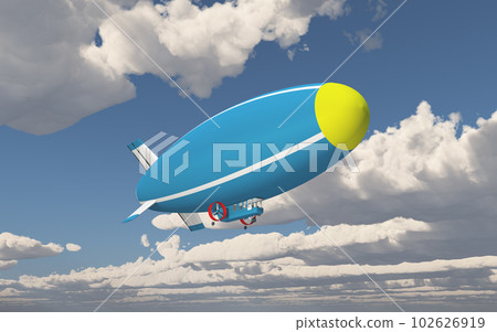 Airship under the clouds Airship under the clouds 102626919