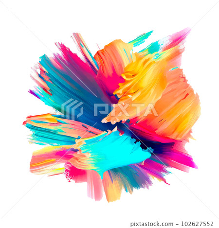 Colorful watercolor hand drawn paper texture torn splatter banner. Wet brush painted spots and strokes abstract vector illustration. Colorful watercolor hand drawn paper texture torn splatter banner. Wet brush painted spots and strokes abstract vector illustration. 102627552