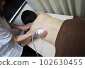 A woman who receives a treatment at an esthetic salon 102630455