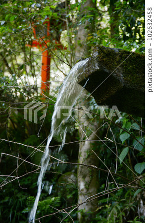 京都左京區綠意盎然的鞍馬寺瀧水 102632458