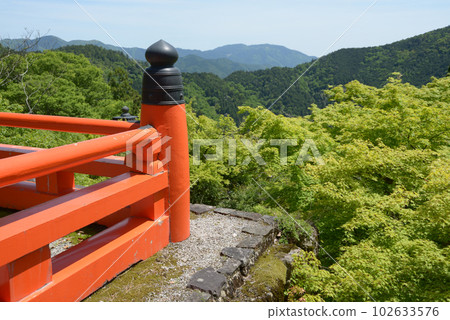 The verdant Kurama-dera Temple, the view from the Kongodoko, Sakyo Ward, Kyoto City The verdant Kurama-dera Temple, the view from the Kongodoko, Sakyo Ward, Kyoto City 102633576