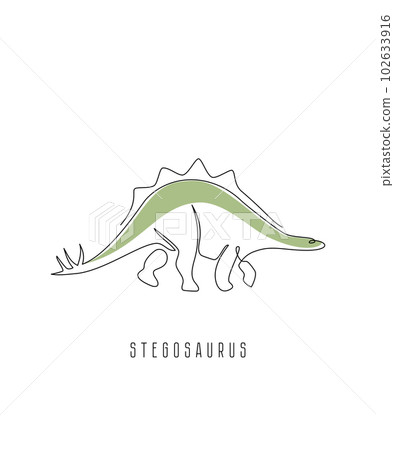 Dinosaur poster. Art line. Vector illustration. Abstract illustration on a white background. Dinosaur poster. Art line. Vector illustration. Abstract illustration on a white background. 102633916