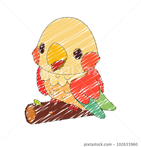 Cute little parrot with a kind smiling face and big eyes. Cute little parrot with a kind smiling face and big eyes. 102633960