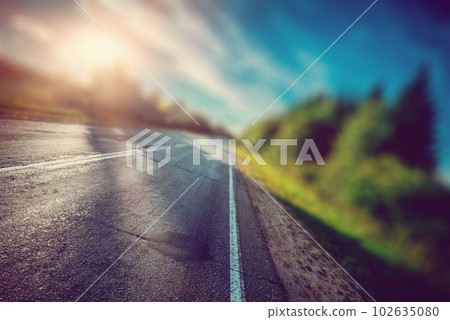 Speed way road blur Speed way road blur 102635080