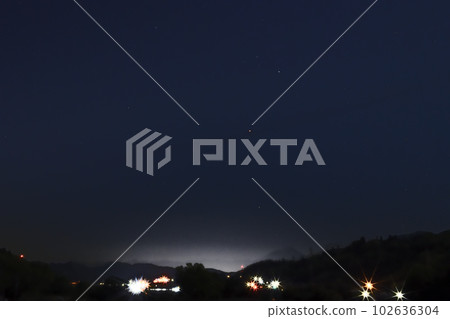 Nagasaka-cho, Hokuto City, Antares (Scorpio) on the faint view of Mt. Fuji 102636304