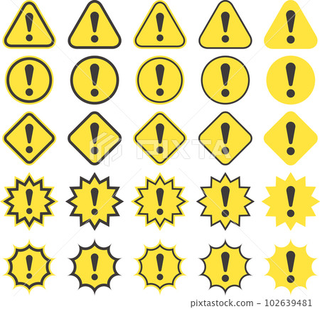 簡單警告風標的矢量插圖集 102639481
