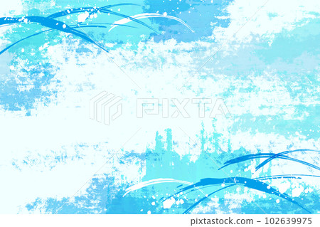 Watercolor style light blue Japanese style pattern Watercolor style light blue Japanese style pattern 102639975