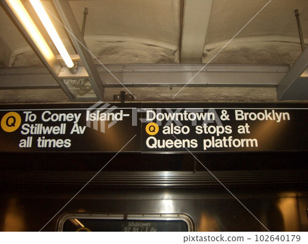 New York subway signage 102640179