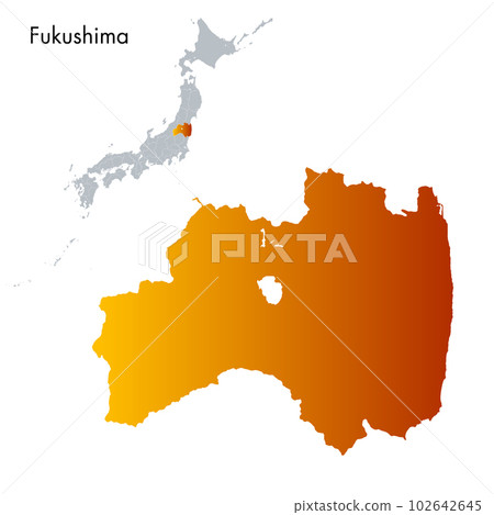 福島縣和日本列島地圖 102642645
