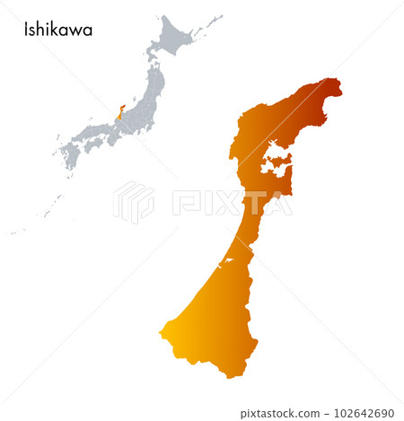 石川縣和日本列島地圖 石川縣和日本列島地圖 102642690