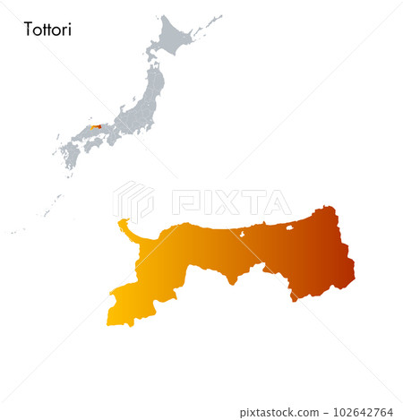 鳥取縣和日本列島地圖 鳥取縣和日本列島地圖 102642764