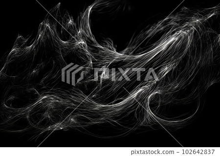 Abstract energy flow wave isolated on black background made with generative AI Abstract energy flow wave isolated on black background made with generative AI 102642837