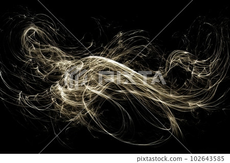 Abstract luminous energy flow wave isolated on black background made with generative AI Abstract luminous energy flow wave isolated on black background made with generative AI 102643585