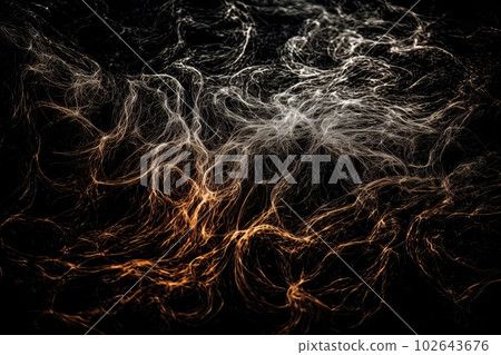 Abstract luminous energy flow wave isolated on black background made with generative AI 102643676