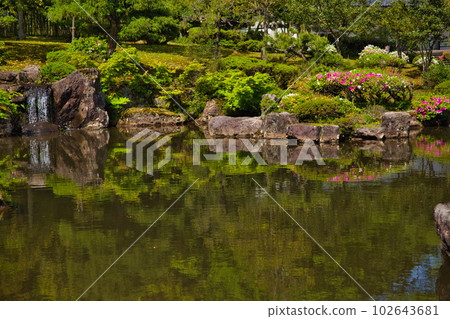 Manyo-no-Sato Ajimanoen with beautiful peonies Manyo-no-Sato Ajimanoen with beautiful peonies 102643681
