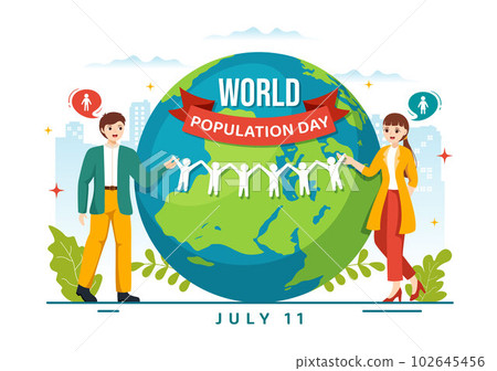 World Population Day Vector Illustration on 11th July To Raise Awareness Of Global Populations Problems in Flat Cartoon Hand Drawn Templates World Population Day Vector Illustration on 11th July To Raise Awareness Of Global Populations Problems in Flat Cartoon Hand Drawn Templates 102645456