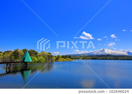 新年大谷池和鳥海山 102646024