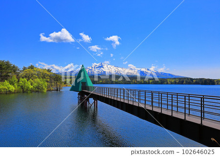 新年大谷池和鳥海山 新年大谷池和鳥海山 102646025