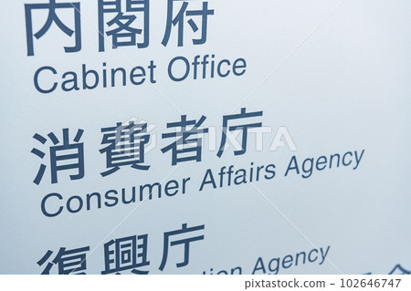東京都千代田區霞關市日本政府機構消費者事務廳 東京都千代田區霞關市日本政府機構消費者事務廳 102646747