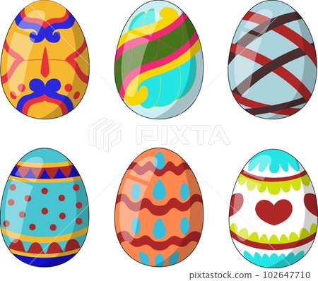 Easter eggs isolated on white background 102647710