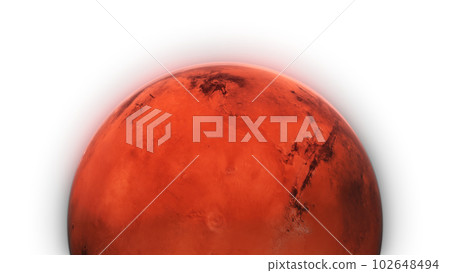 3D Render Close Up Mars Planet 360 Rotation On Galaxy Space Star Field 3D Illustration Isolated Transparent Alpha PNG 3D Render Close Up Mars Planet 360 Rotation On Galaxy Space Star Field 3D Illustration Isolated Transparent Alpha PNG 102648494