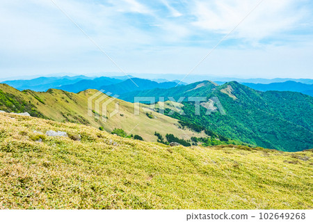 春季攀登伊與富士山、寒風山、嵯峨峰（從笹峰山頂眺望贔嵬峰、嵯峨峰） 102649268