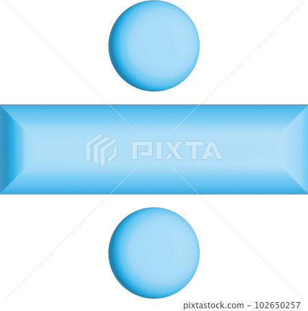 divide sign 3d icon 102650257