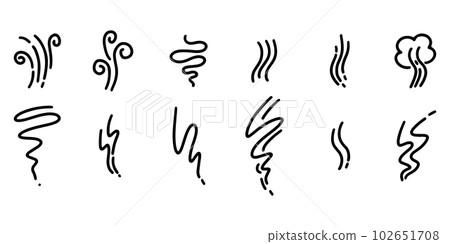Doodle sketch style of smoke symbol drawn illustration for concept design. Doodle sketch style of smoke symbol drawn illustration for concept design. 102651708