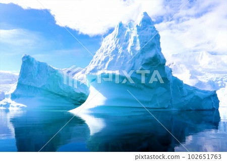 Beautiful landscape of Antarctica glacier, famous tourist attraction. Beautiful landscape of Antarctica glacier, famous tourist attraction. 102651763
