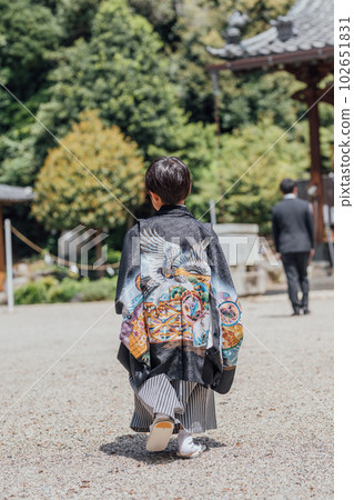 Scene of a boy praying at Shichigosan Scene of a boy praying at Shichigosan 102651831