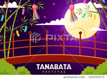 Tanabata Festival Vector Illustration with People Wearing Kimono and Peonies Flowers in National Holiday Flat Cartoon Hand Drawn Templates Tanabata Festival Vector Illustration with People Wearing Kimono and Peonies Flowers in National Holiday Flat Cartoon Hand Drawn Templates 102654573