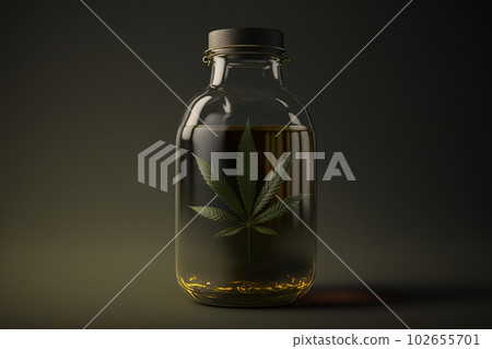 Droplet dosing a biological hemp plant herbal pharmaceutical cbd oil 102655701