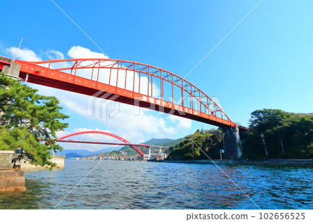 [廣島縣]秋天的音堂大橋和第二音堂大橋 102656525