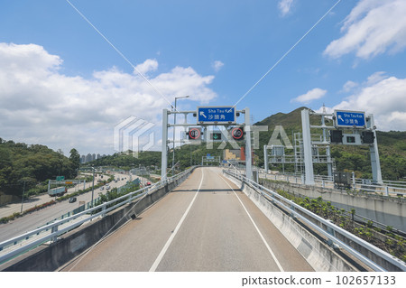 landscape of heung yuen wai highway, hong kong May 4 2023 102657133