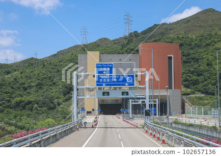 landscape of heung yuen wai highway, hong kong May 4 2023 102657136