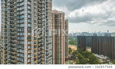 the residential area at Fanling , hong kong May 4 2023 the residential area at Fanling , hong kong May 4 2023 102657569