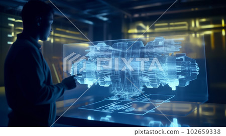 未來火箭發動機研發AI意象 未來火箭發動機研發AI意象 102659338