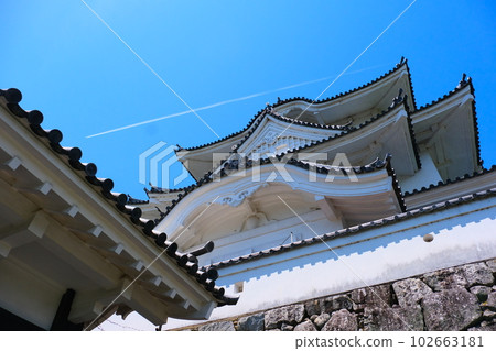 Iga Ueno Castle and the blue sky Iga Ueno Castle and the blue sky 102663181
