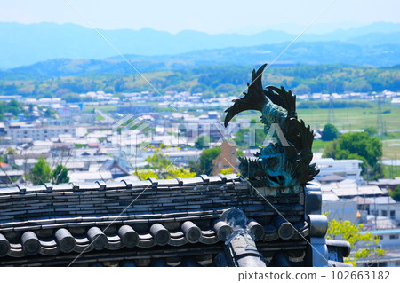 伊賀上野城堡和藍天 伊賀上野城堡和藍天 102663182