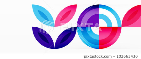 Colorful circle abstract background. Template for wallpaper, banner, presentation, background Colorful circle abstract background. Template for wallpaper, banner, presentation, background 102663430