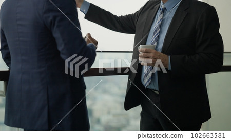 Businessman talking with company partner meeting to plan business project Businessman talking with company partner meeting to plan business project 102663581
