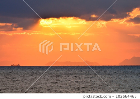 Sunset from Shirasaki Marine Park 102664463